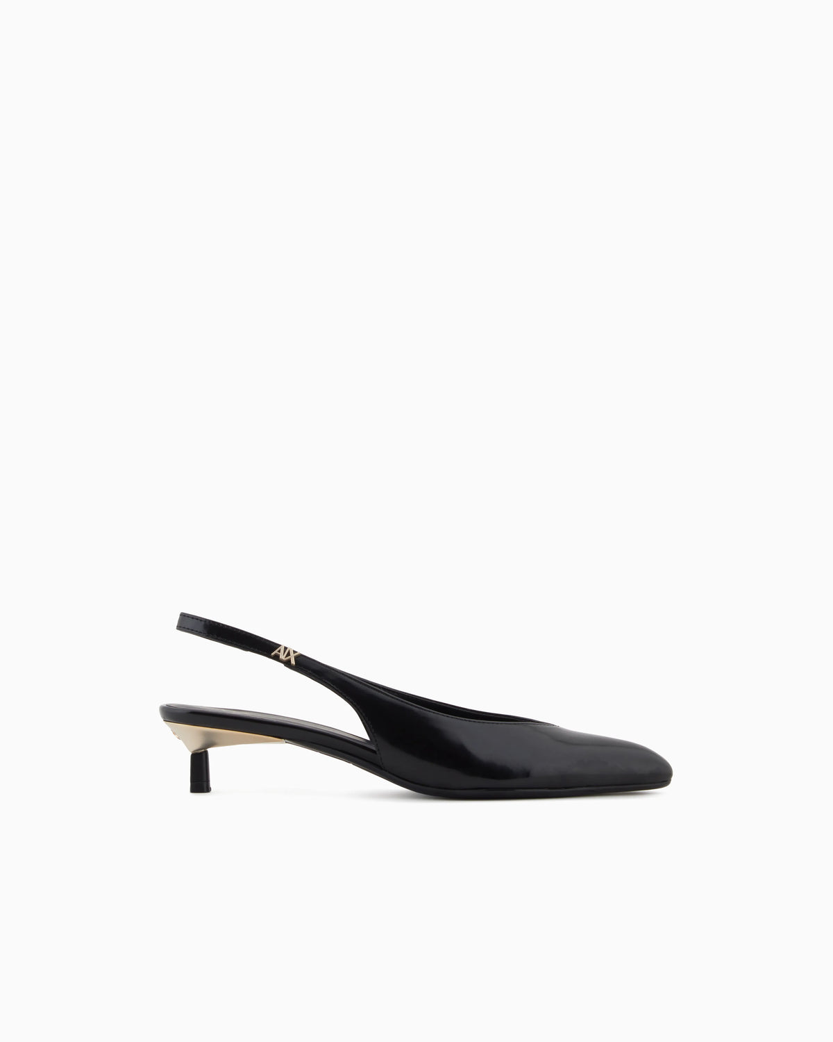 Faux leather slingbacks