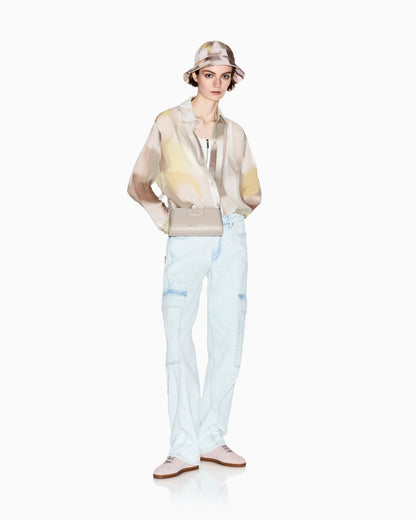 Relaxed Fit Jeans in Rigid Light Blue Cotton Denim