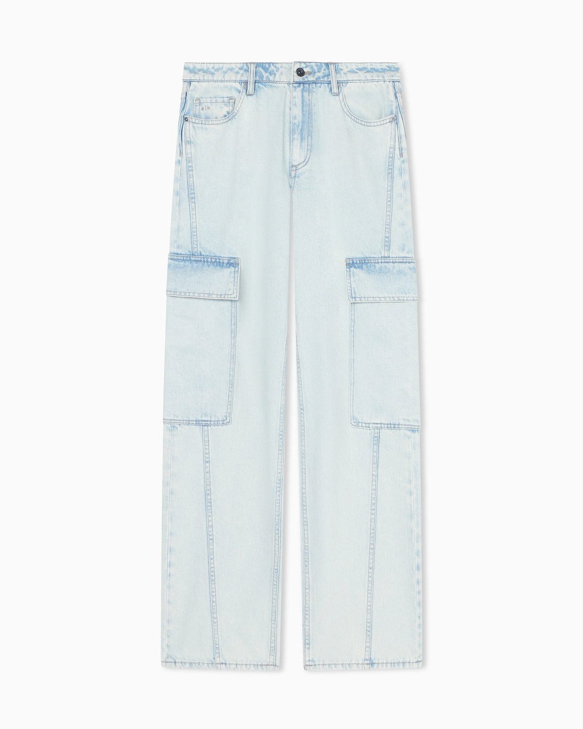 Relaxed Fit Jeans in Rigid Light Blue Cotton Denim