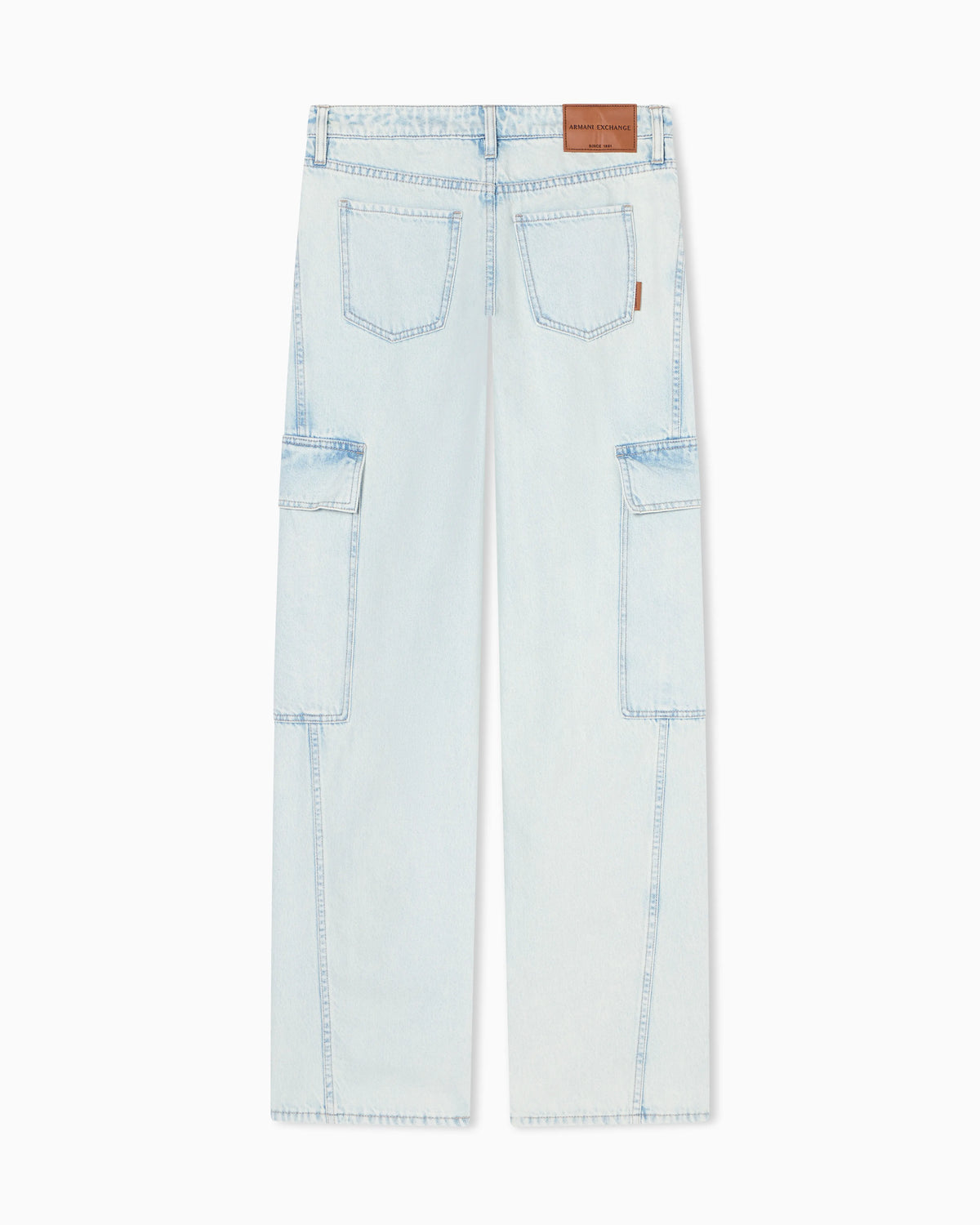 Relaxed Fit Jeans in Rigid Light Blue Cotton Denim