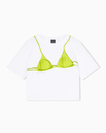 Cotton jersey crop top T-shirt