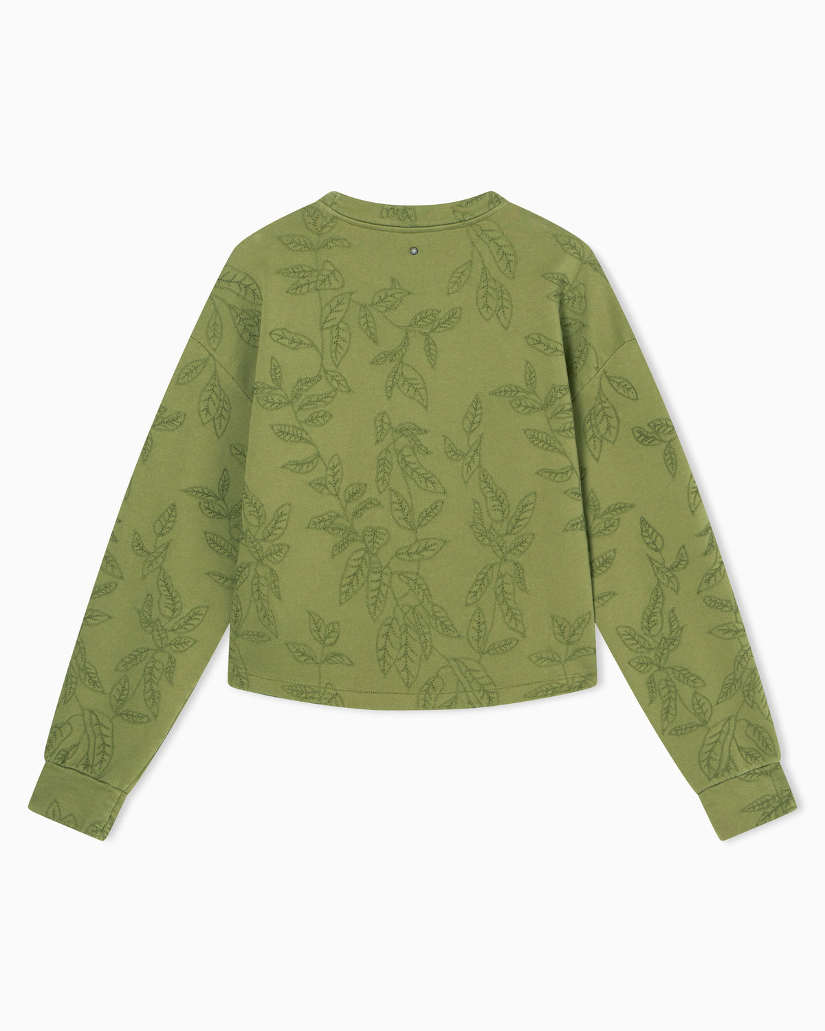 Garment-Dyed Crewneck Sweatshirt in Diagonal French Terry Cotton