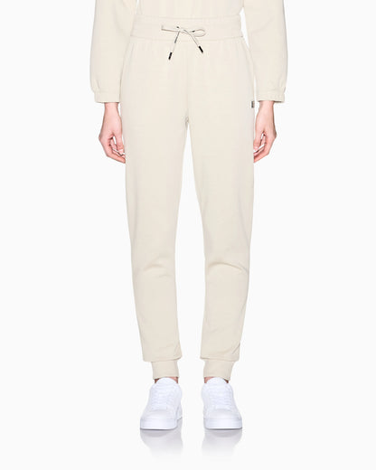 Sports trousers in bi-material stretch cotton