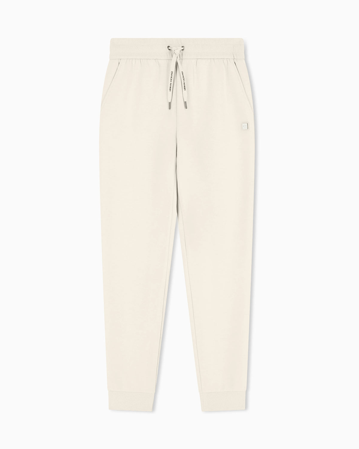 Sports trousers in bi-material stretch cotton