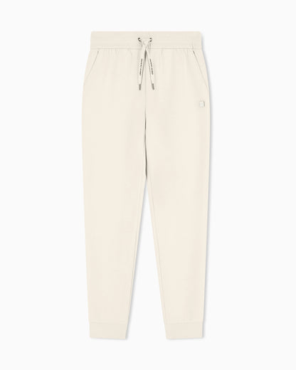 Sports trousers in bi-material stretch cotton