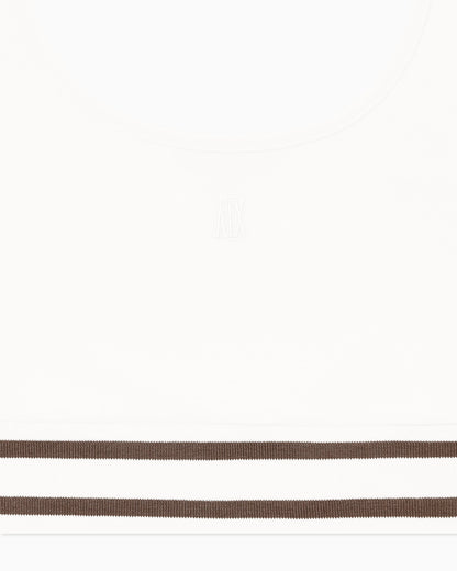 Cropped top with contrasting trim