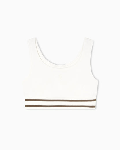 Cropped top with contrasting trim