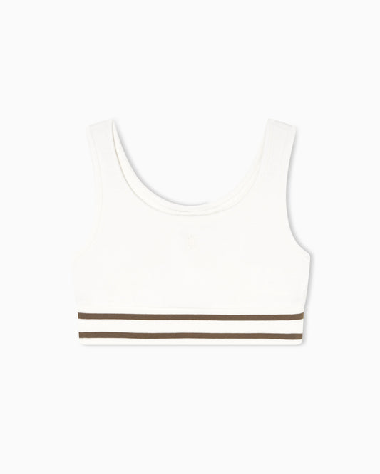 Cropped top with contrasting trim
