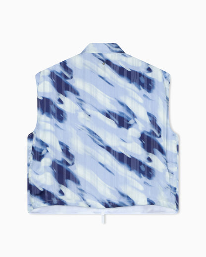 Padded Vest with Printed Stripes