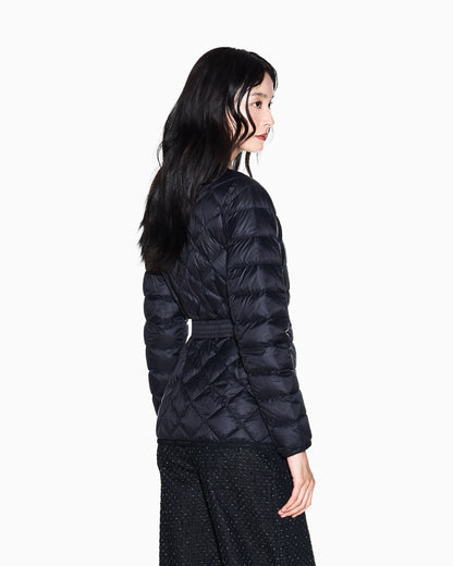 Short Quilted Nylon Down Jacket