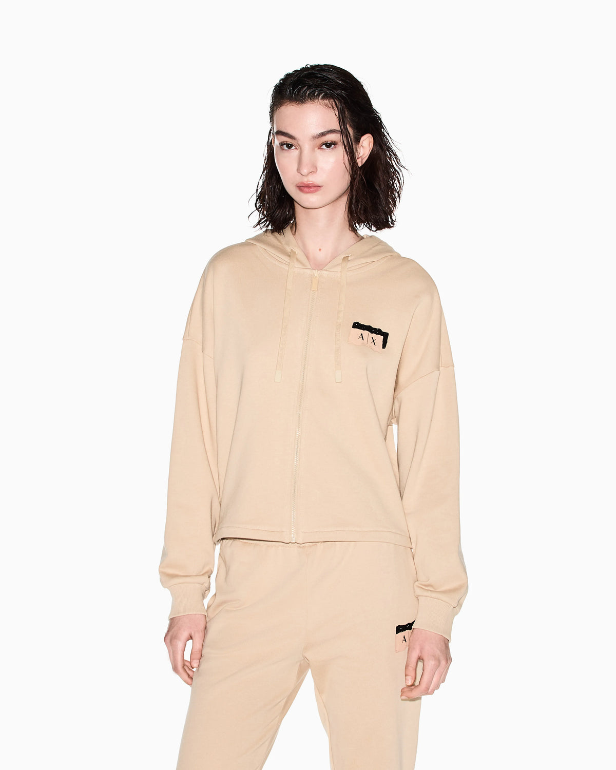 French Terry Cotton Zip-Up Sweatshirt