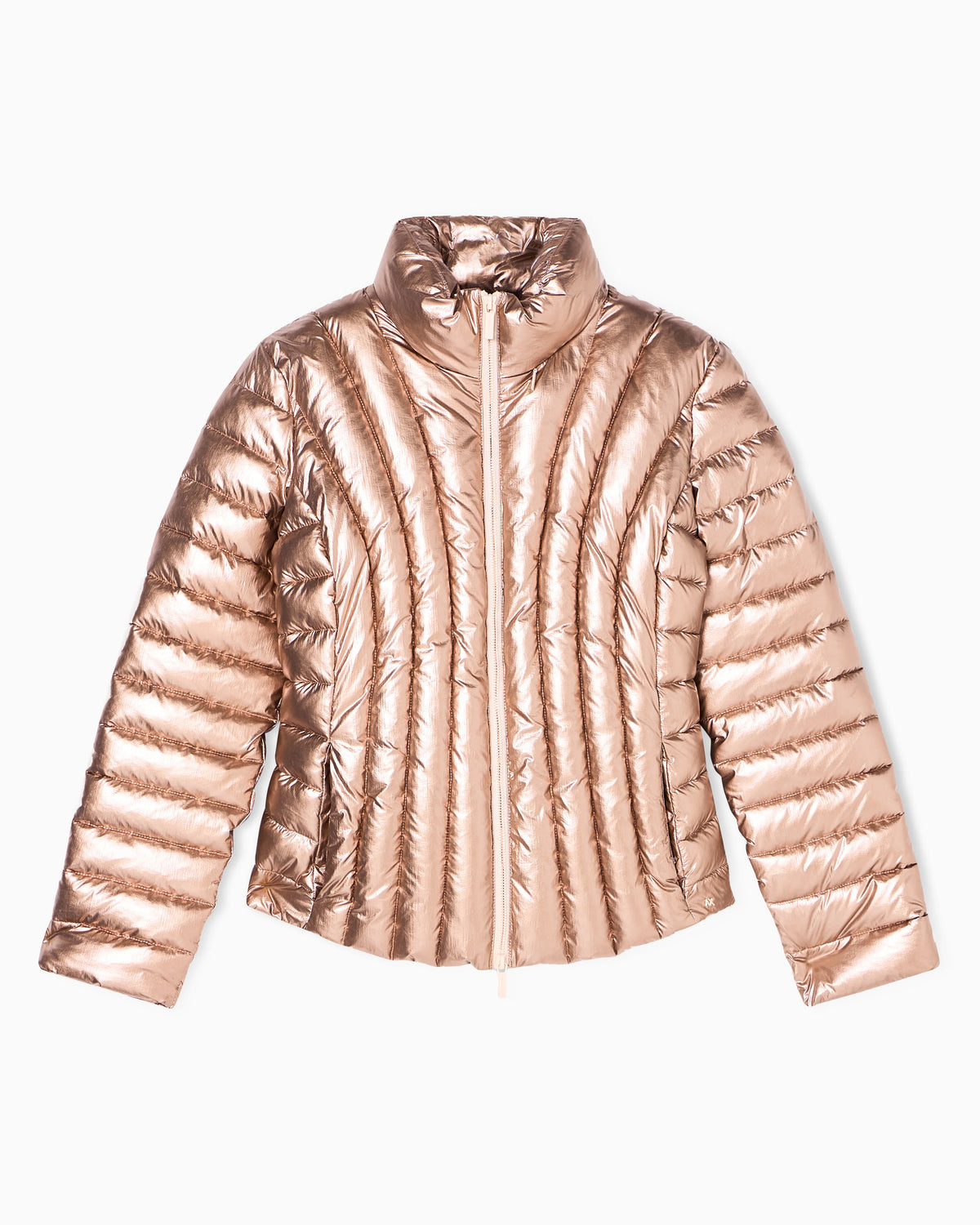 Recycled Foil Padded Jacket with Metallic Effect