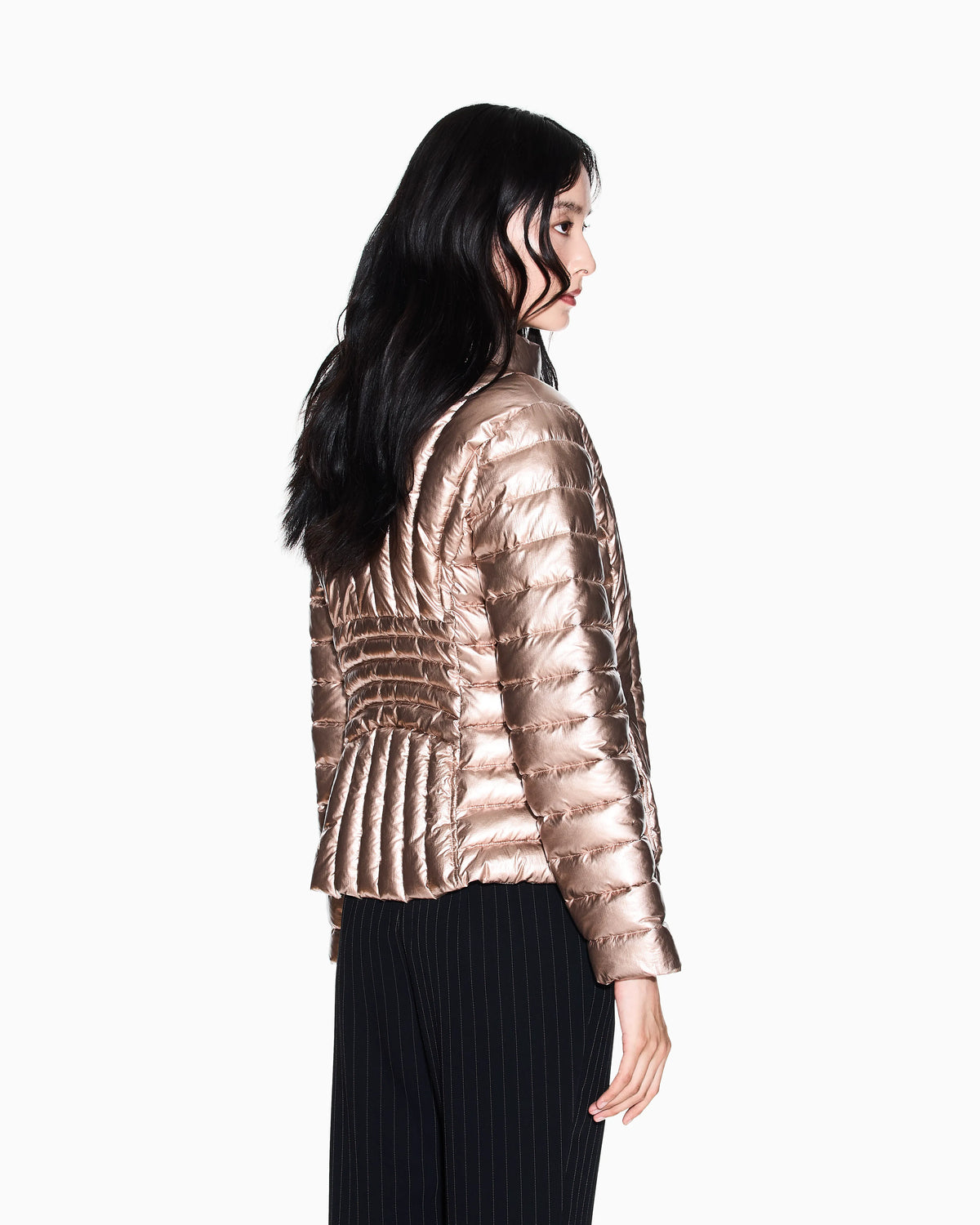 Recycled Foil Padded Jacket with Metallic Effect