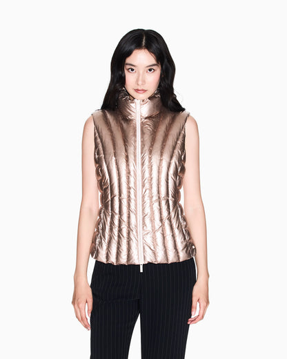 Recycled Nylon Glossy Foil Down Vest
