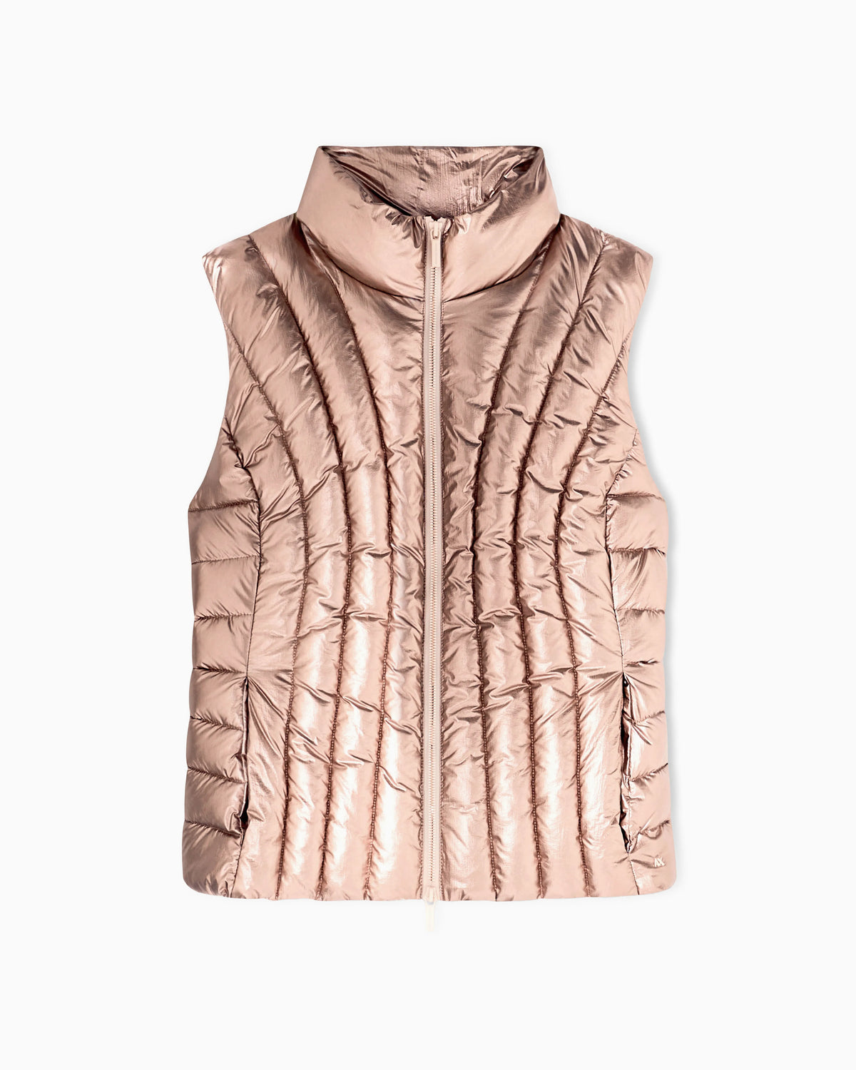 Recycled Nylon Glossy Foil Down Vest