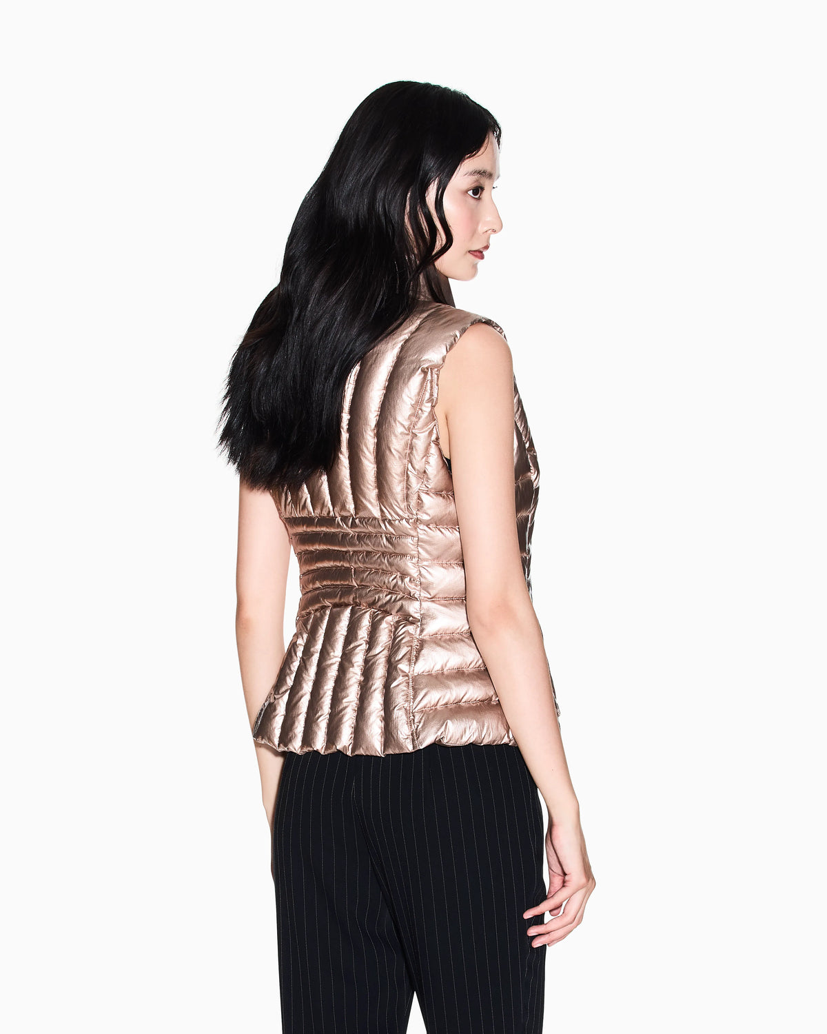 Recycled Nylon Glossy Foil Down Vest