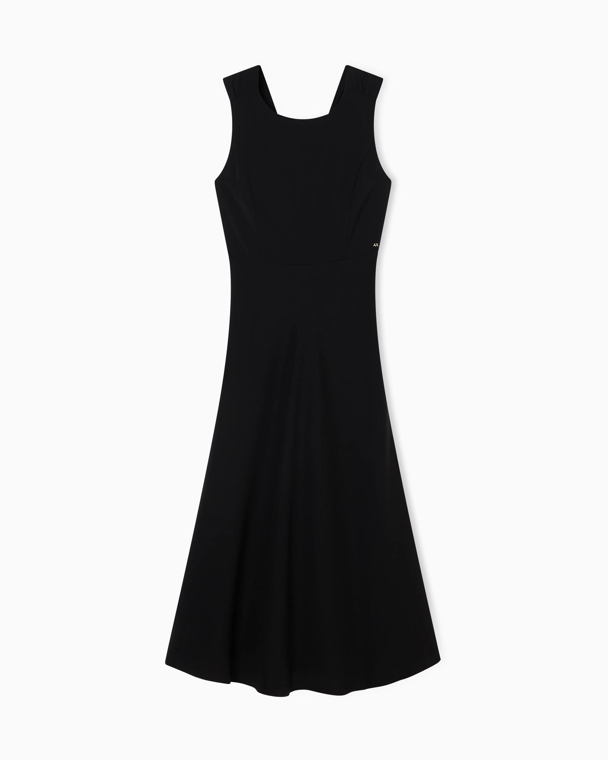 Twill Midi Dress with Gold Back Detail