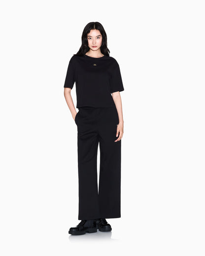Jogger trousers in bonded fabric