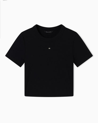 Cropped T-shirt with logo