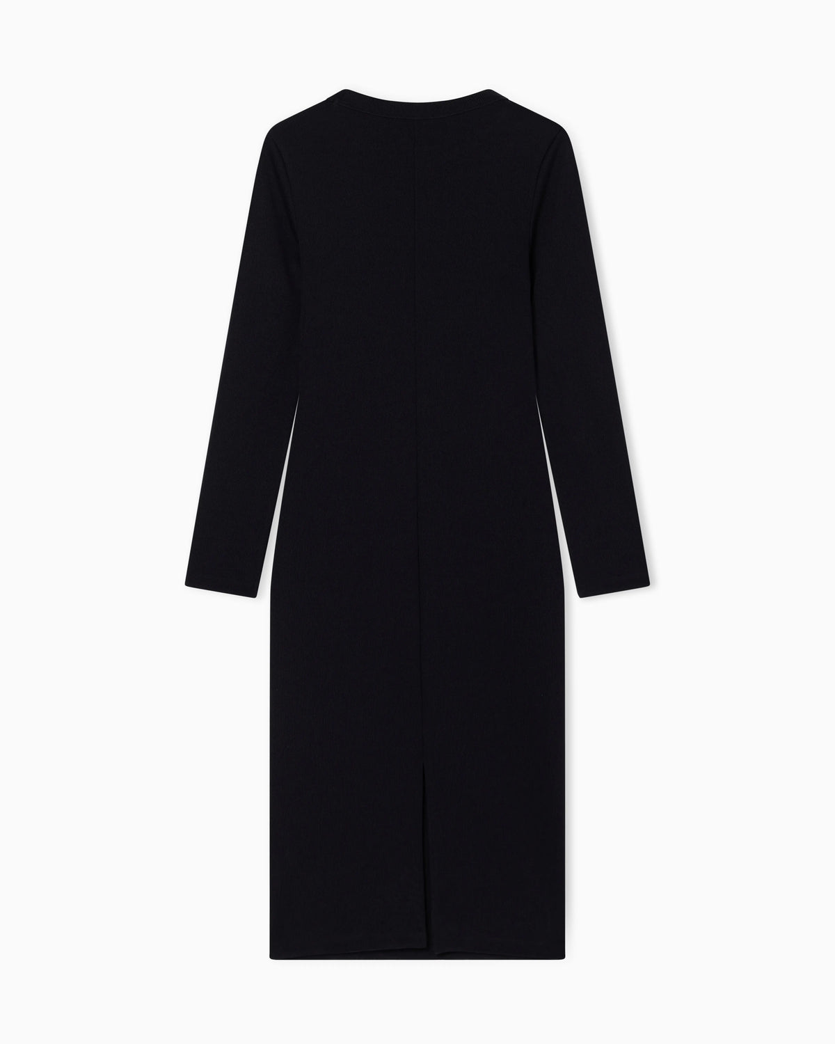 Fitted Midi Dress in Ribbed Jersey with Logo