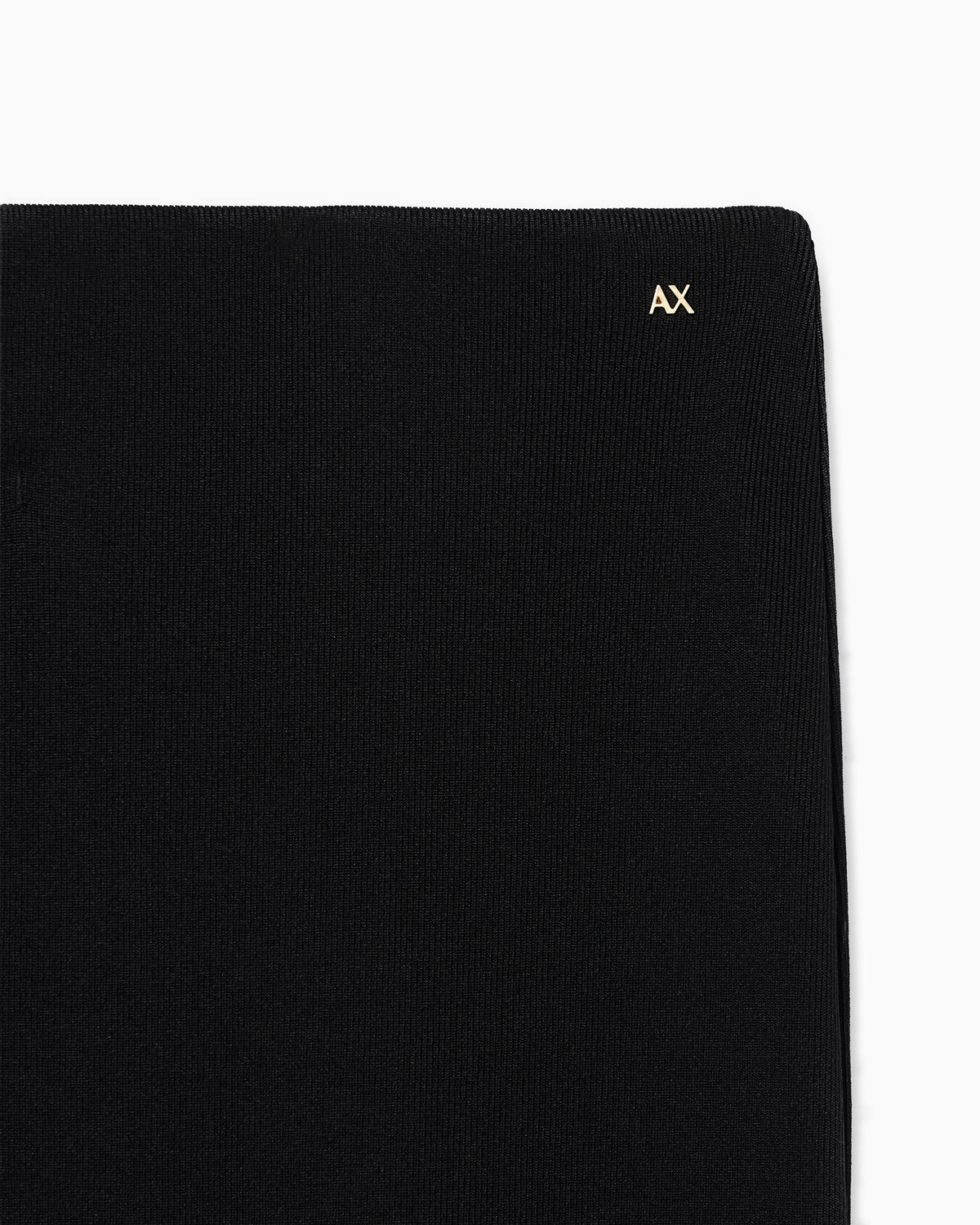 Long Ribbed Skirt with Logo