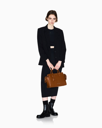 Long Ribbed Skirt with Logo