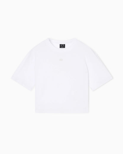 Cropped Cotton Jersey T-Shirt