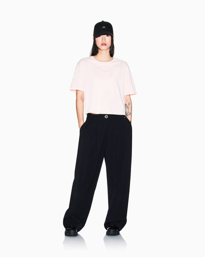 Cropped Cotton Jersey T-Shirt