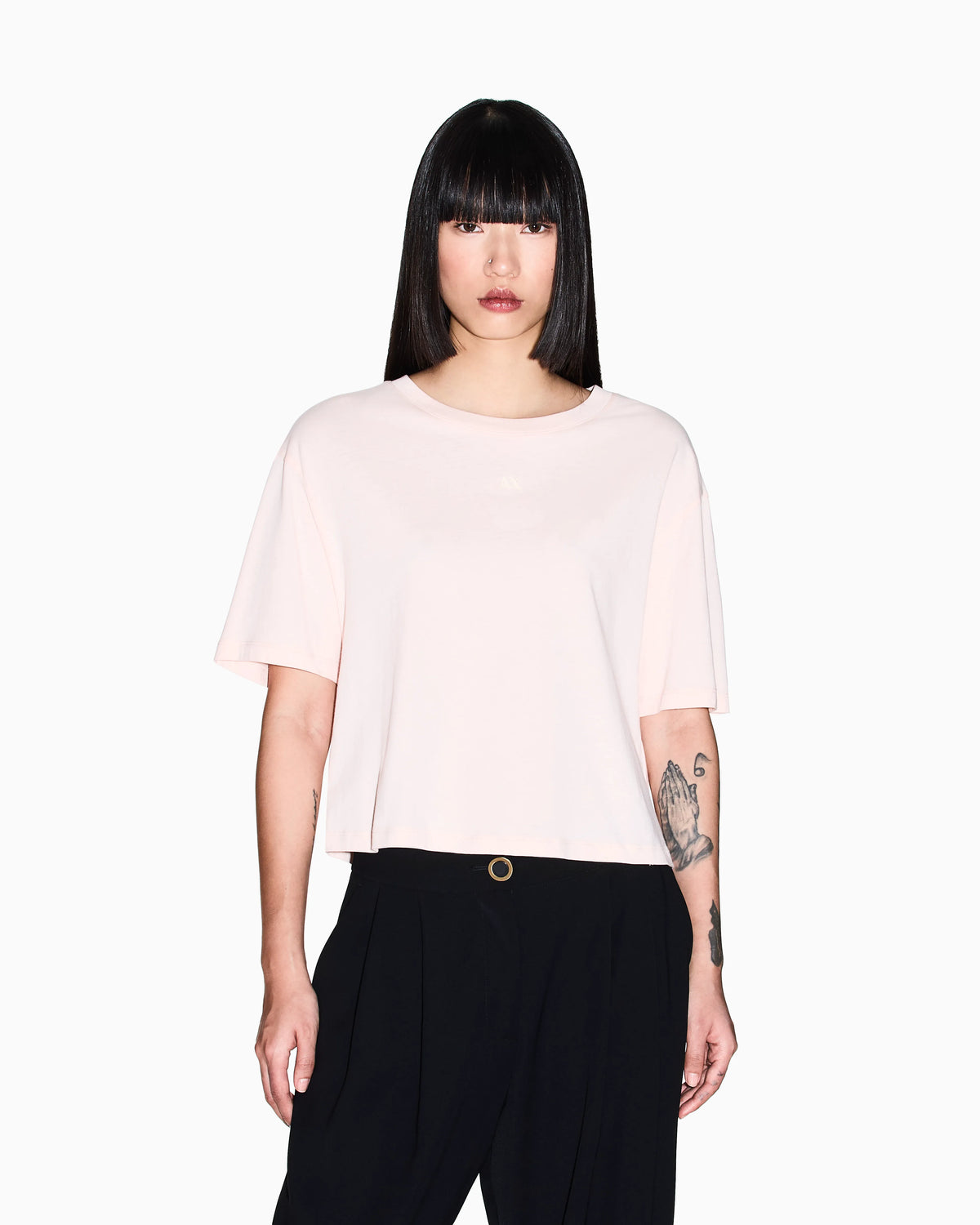 Cropped Cotton Jersey T-Shirt