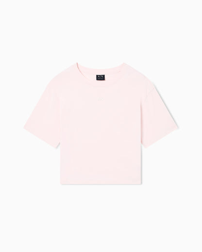 Cropped Cotton Jersey T-Shirt