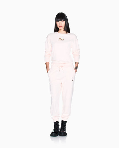 Solid color French Terry cotton crew neck sweatshirt