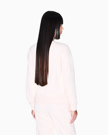 Solid color French Terry cotton crew neck sweatshirt