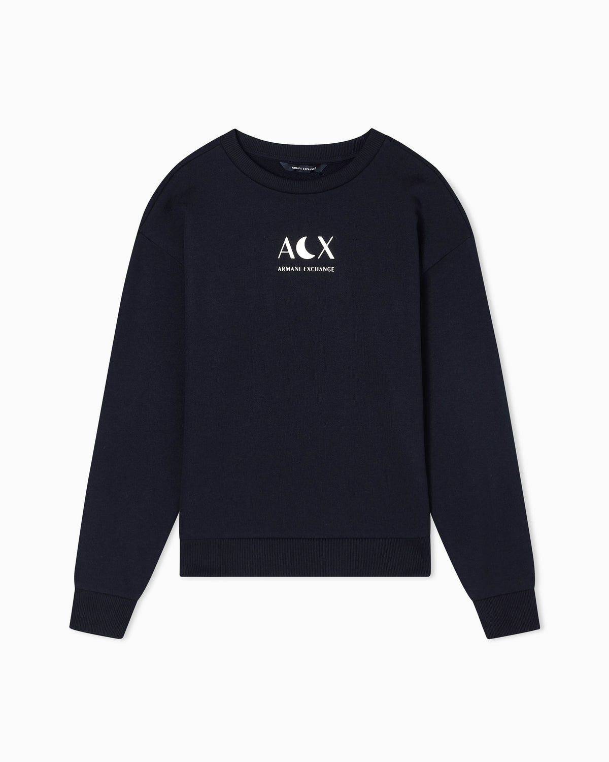 Solid color French Terry cotton crew neck sweatshirt