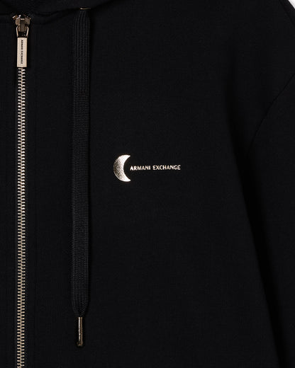 Zip-Up Sweatshirt in French Terry Cotton