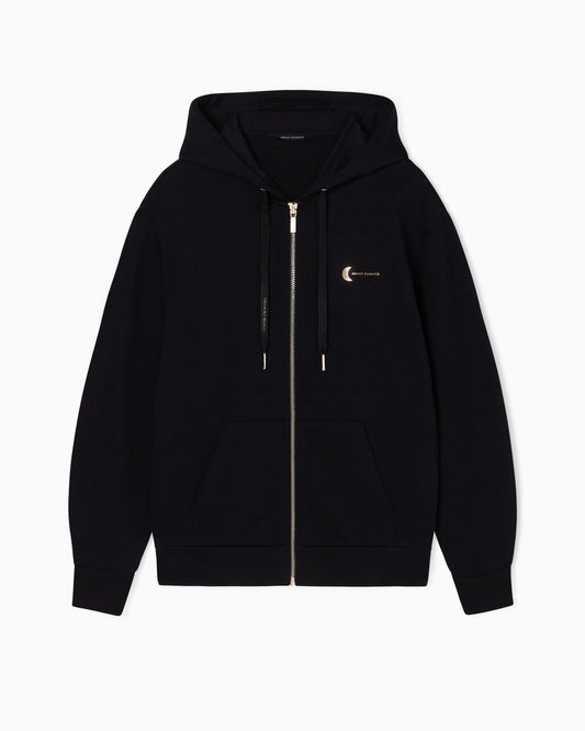 Zip-Up Sweatshirt in French Terry Cotton