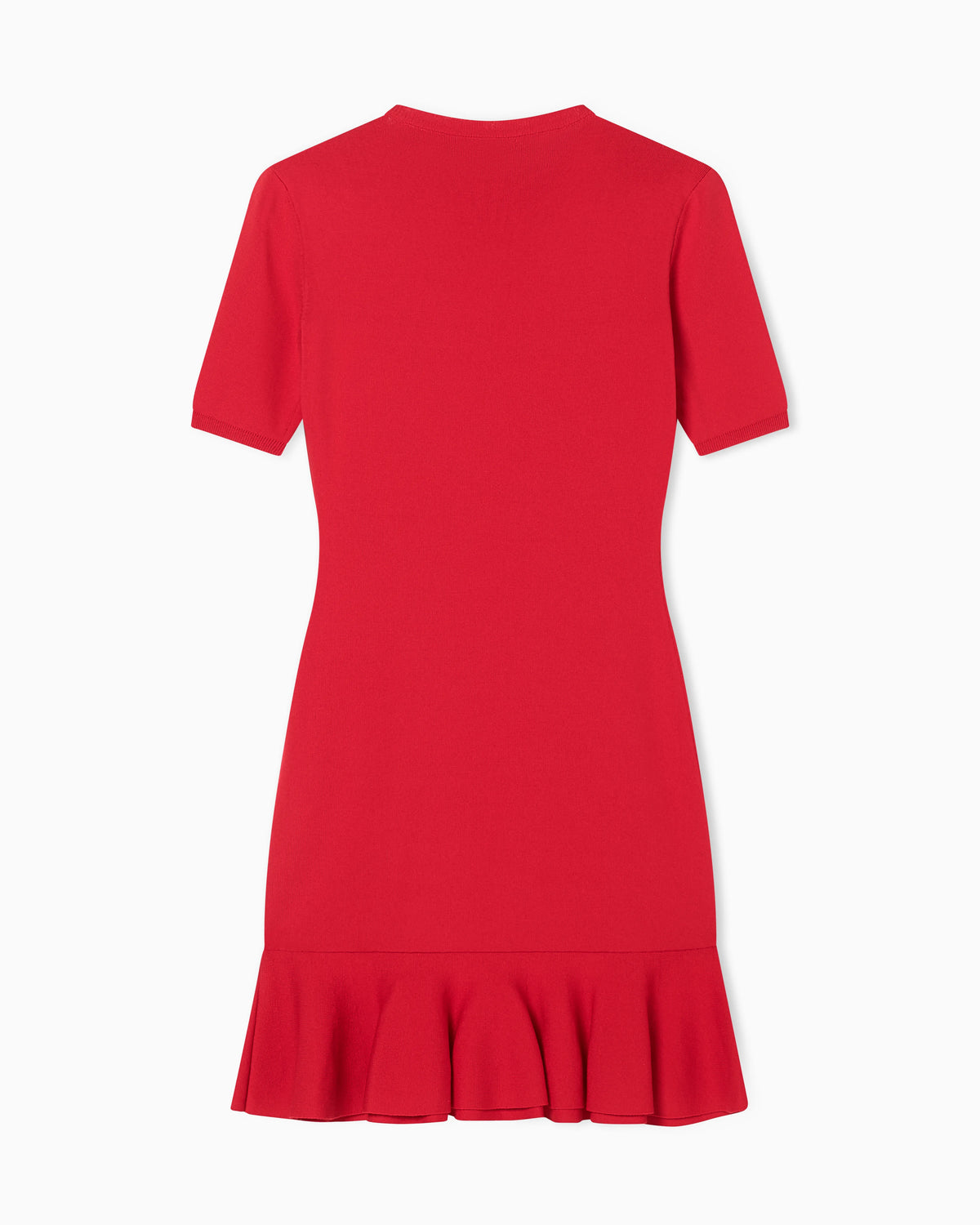 Mini dress with ruffle and horse embroidery