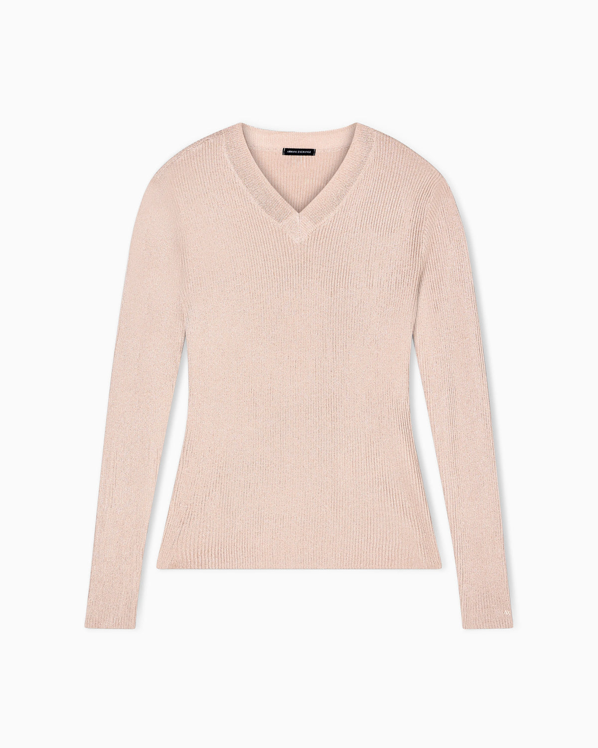 Lurex yarn sweater with V-neck