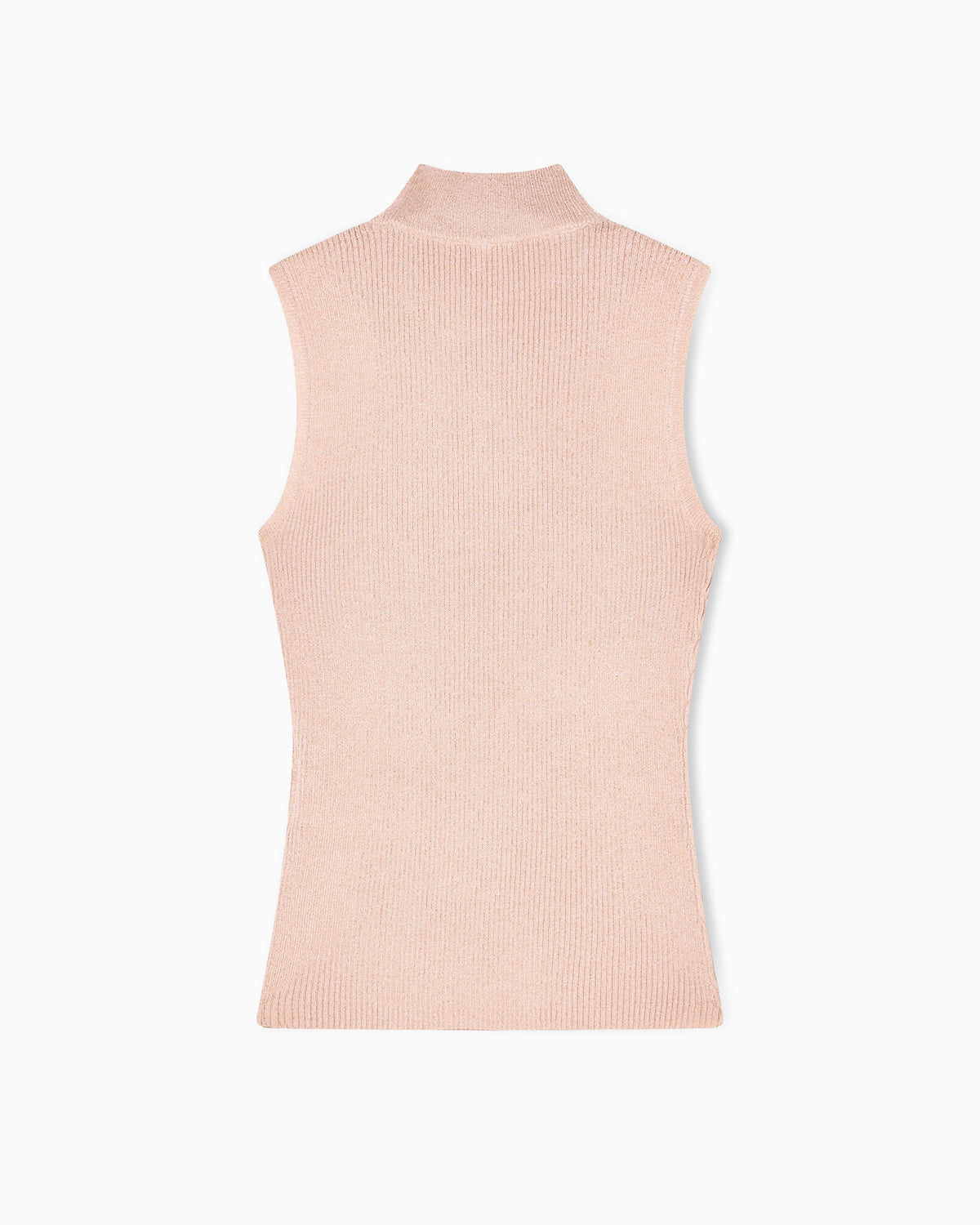 High-neck lurex yarn top