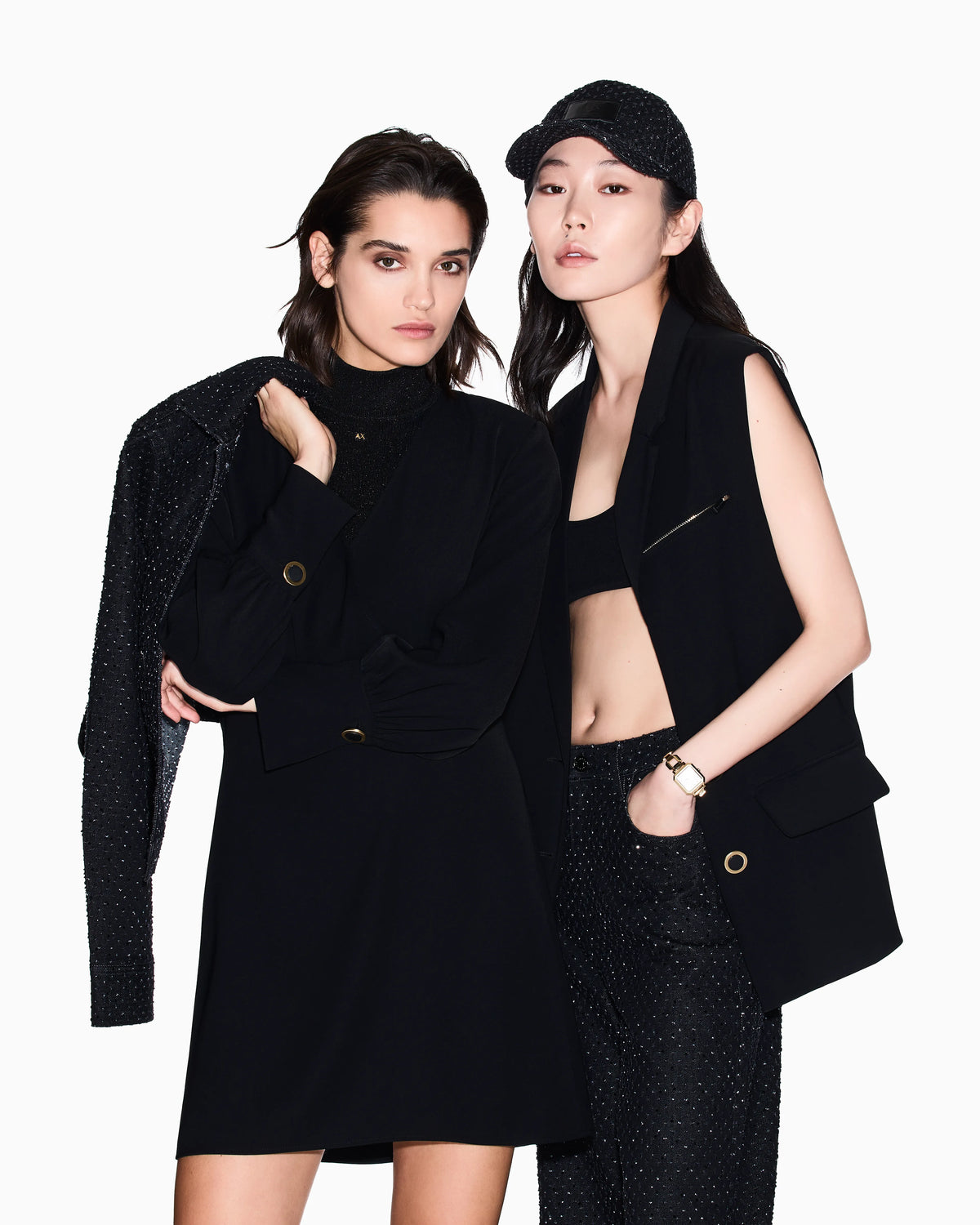 High-neck lurex yarn top
