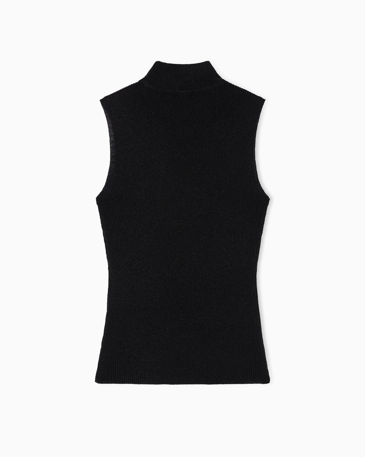 High-neck lurex yarn top