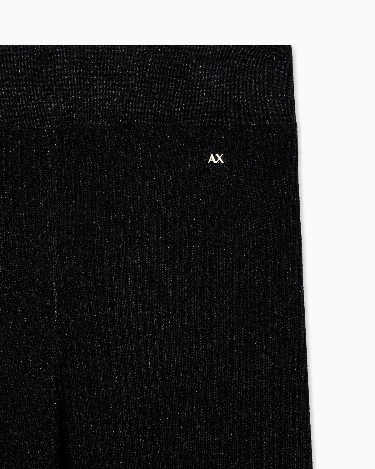 Wide lurex yarn trousers