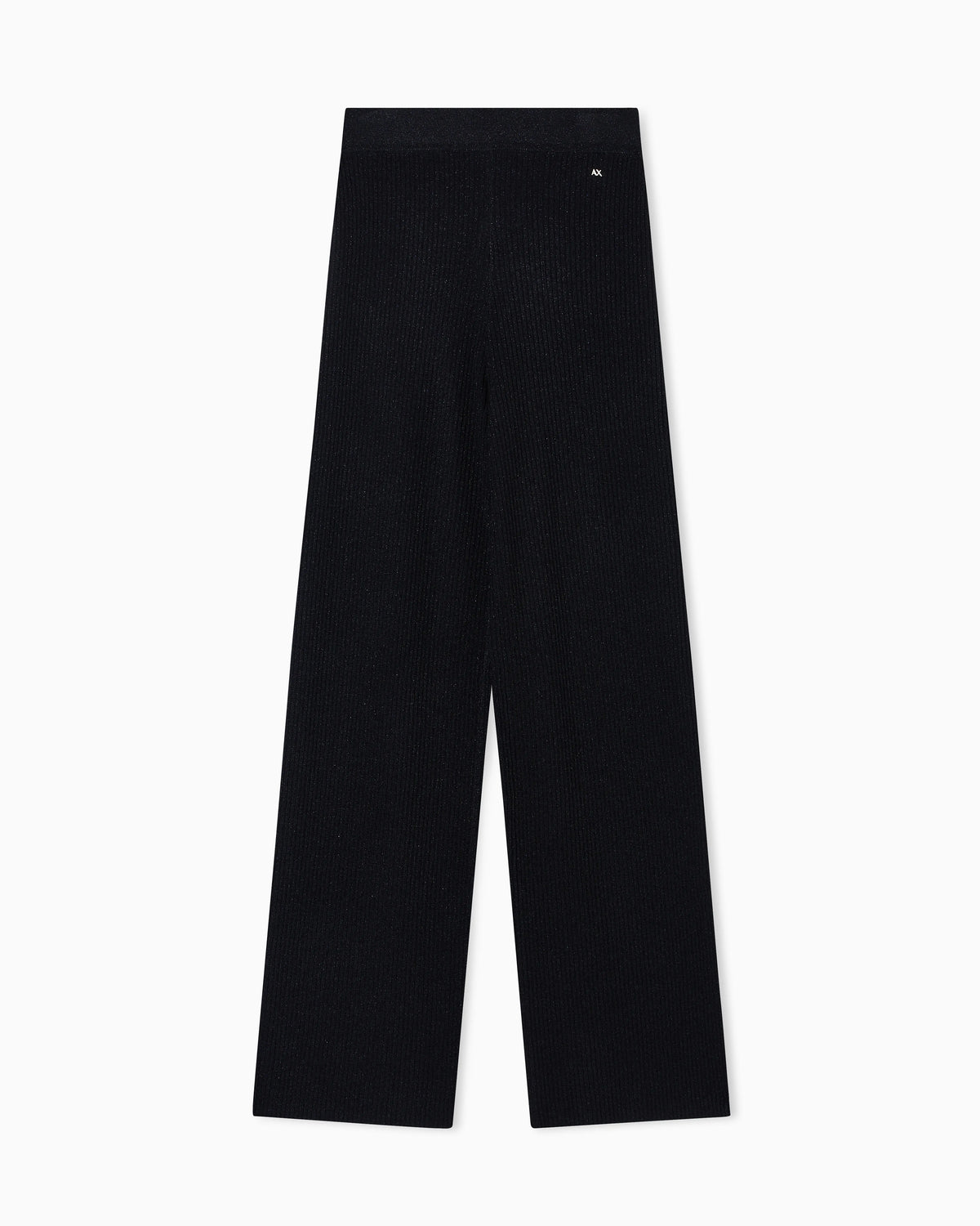 Wide lurex yarn trousers