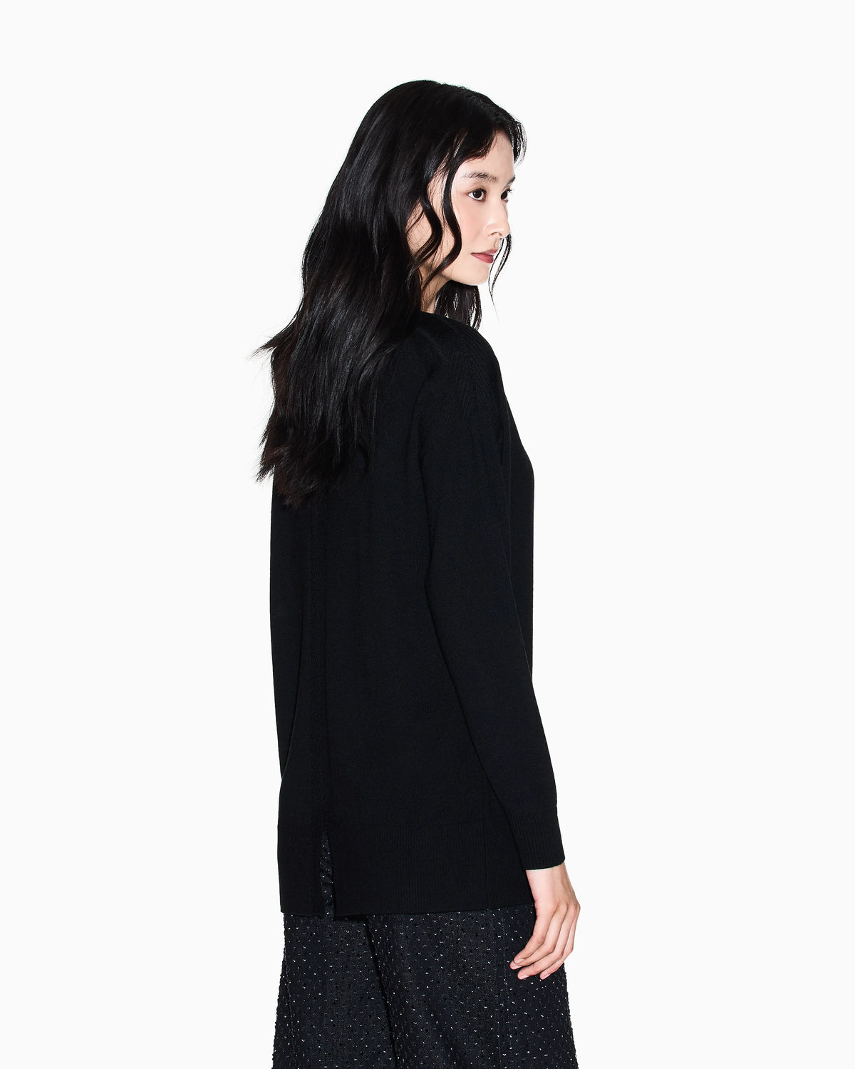 Oversized wool blend cardigan