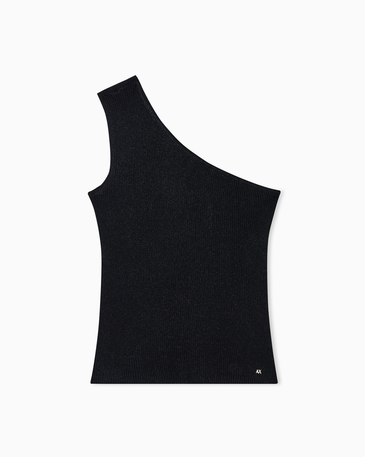 One-shoulder top in lurex yarn