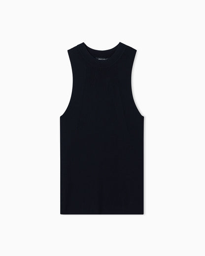 Round-neck top in recycled knit