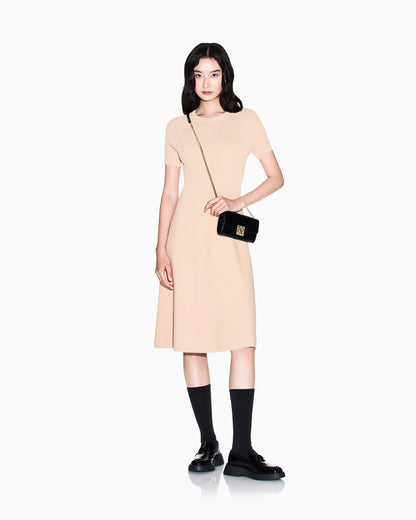 Midi dress with flared skirt