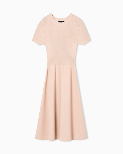 Midi dress with flared skirt