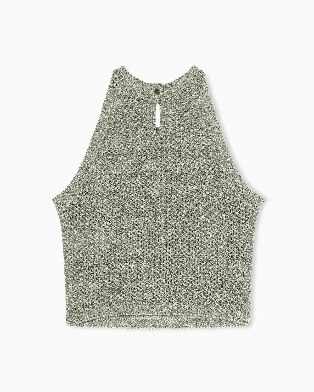Perforated top in lurex thread with button