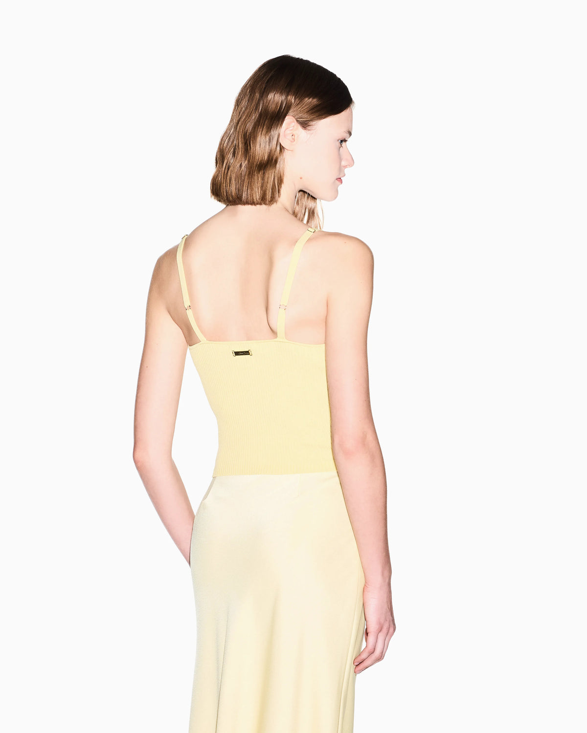 Ribbed top with thin straps