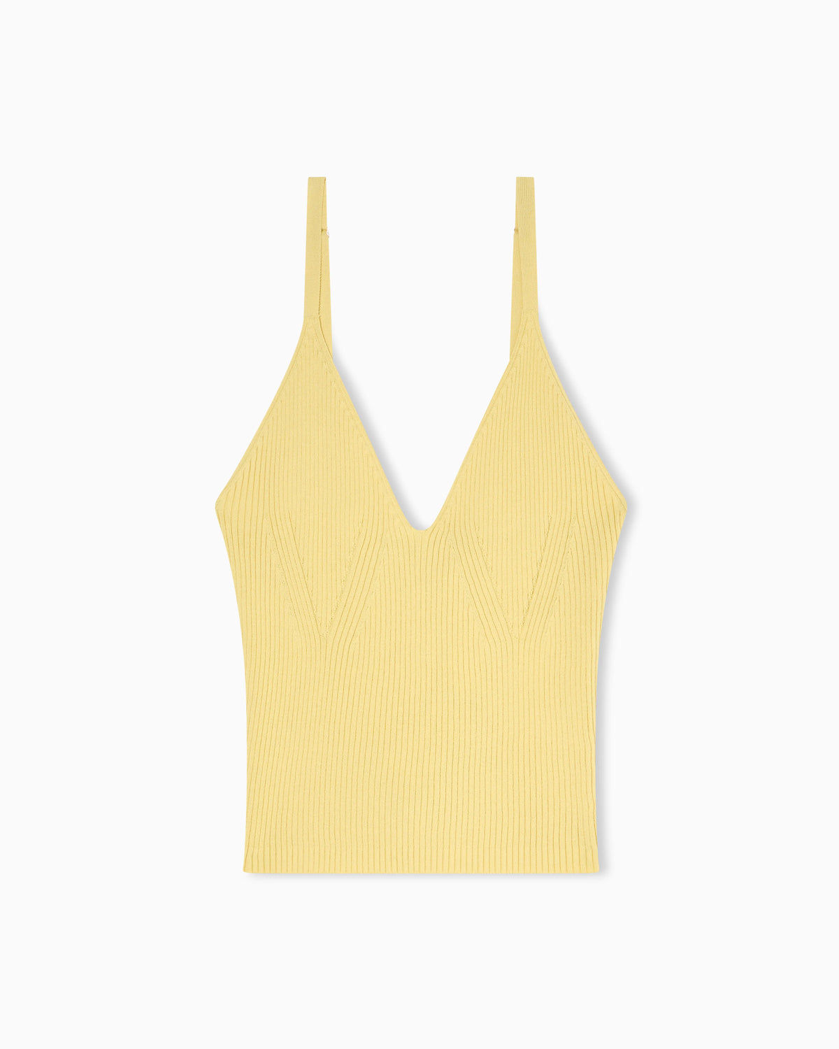 Ribbed top with thin straps